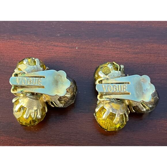 Vintage Vogue Chunky Copper Gold Tone Beaded Necklace and Earrings - Picture 7 of 13